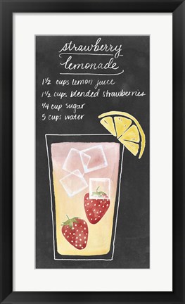 Framed Summer Drinks III Print