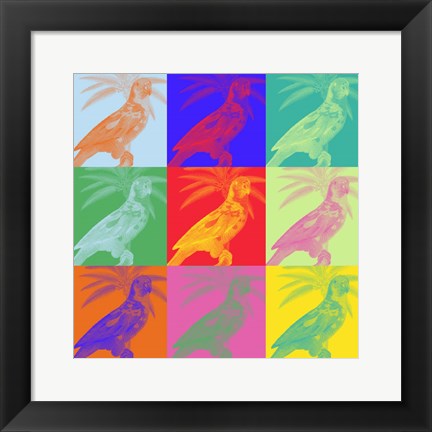 Framed Parrot Party II Print