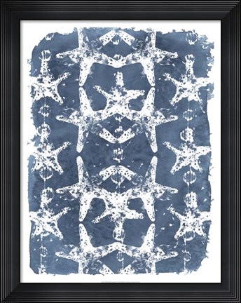 Framed Batik Shell Patterns II Print