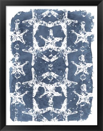Framed Batik Shell Patterns II Print