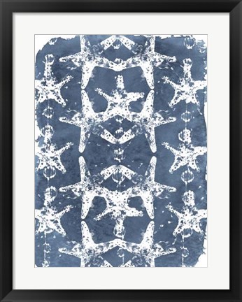 Framed Batik Shell Patterns II Print