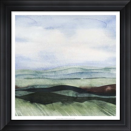 Framed Jeweltone Ridges I Print