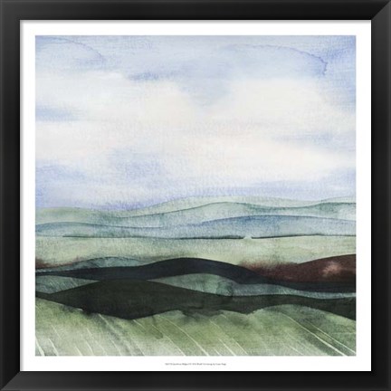 Framed Jeweltone Ridges I Print