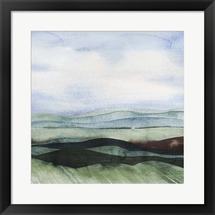 Framed Jeweltone Ridges I Print
