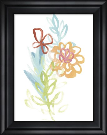 Framed Flora Moderne I Print