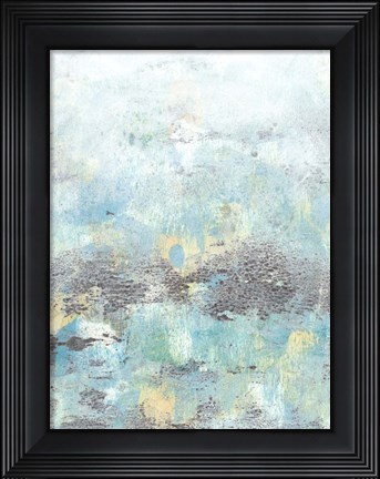 Framed Cerulean Reflections I Print