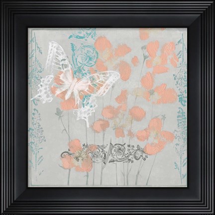 Framed Gray Garden I Print