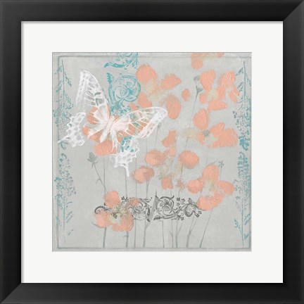 Framed Gray Garden I Print