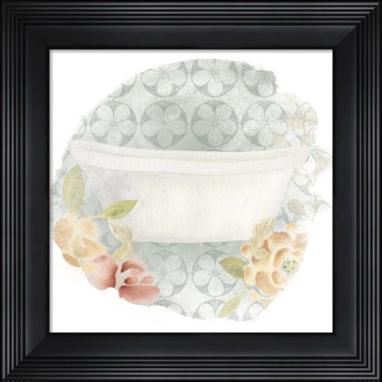 Framed Garden Romance Bath I Print