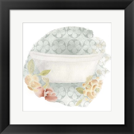 Framed Garden Romance Bath I Print