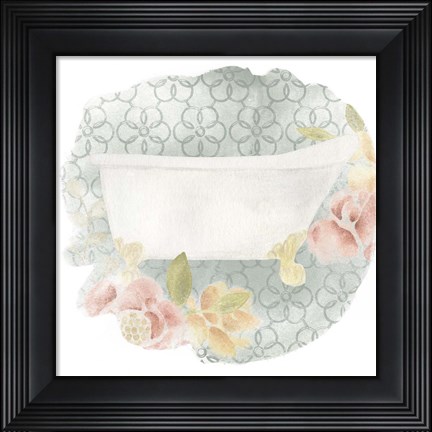 Framed Garden Romance Bath II Print