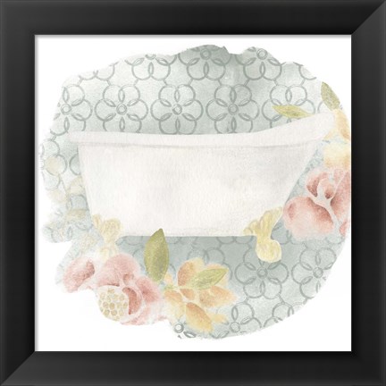 Framed Garden Romance Bath II Print