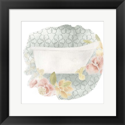 Framed Garden Romance Bath II Print