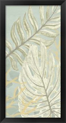 Framed Palm &amp; Coral Panel II Print