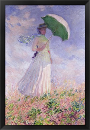 Framed Woman with a Parasol turned to the Right, 1886 Print