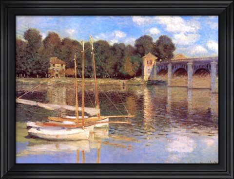 Framed Bridge at Argenteuil Print