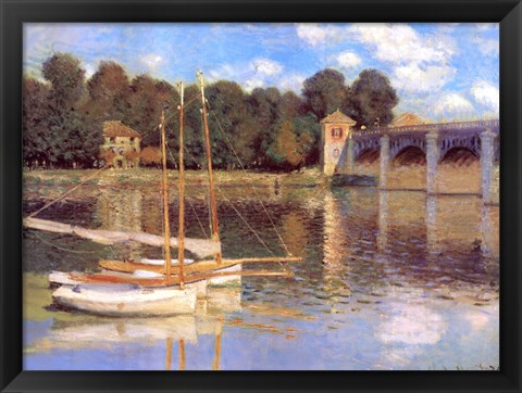 Framed Bridge at Argenteuil Print