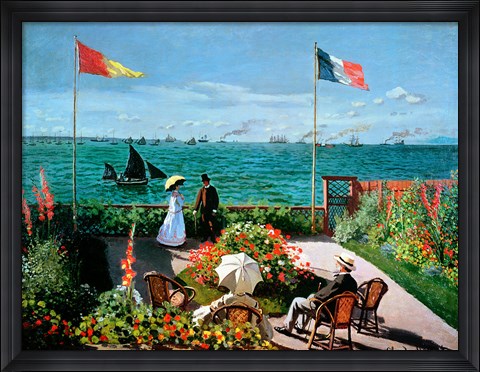 Framed Terrace at Sainte-Adresse, 1867 Print