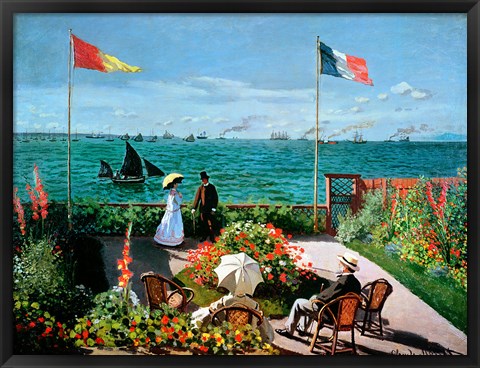 Framed Terrace at Sainte-Adresse, 1867 Print