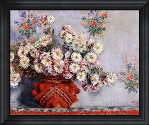 Framed Chrysanthemums, 1878 Print