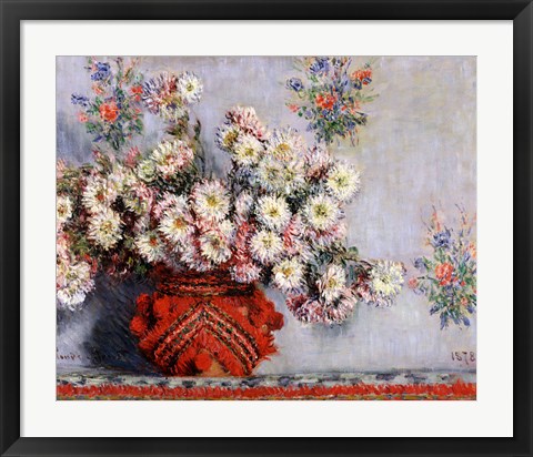 Framed Chrysanthemums, 1878 Print