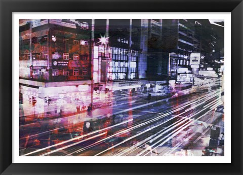 Framed Hong Kong Streets 8 Print