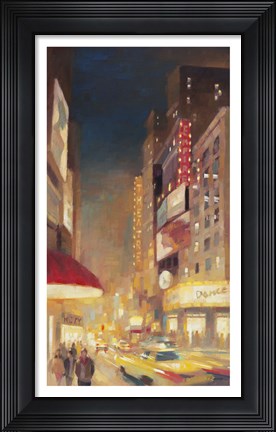 Framed City Lights Print