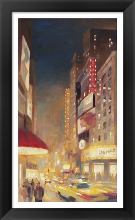 Framed City Lights Print