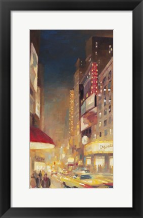 Framed City Lights Print