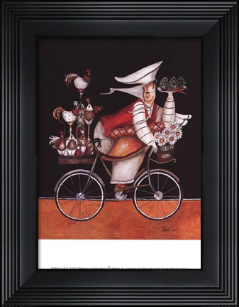Framed Chicken Chef Print