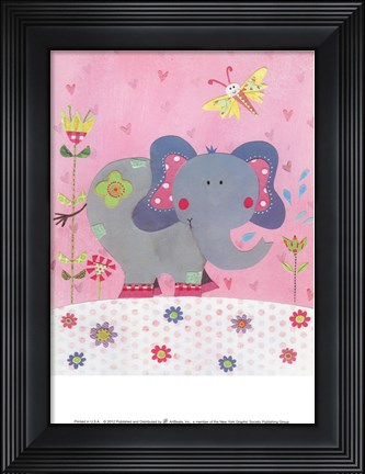 Framed Paper Elephant Print