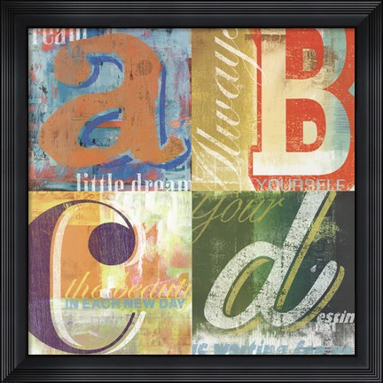 Framed ABCD Print
