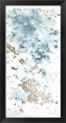 Framed Blue Nebula I - Metallic Foil Print