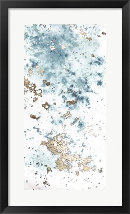 Framed Blue Nebula I - Metallic Foil Print