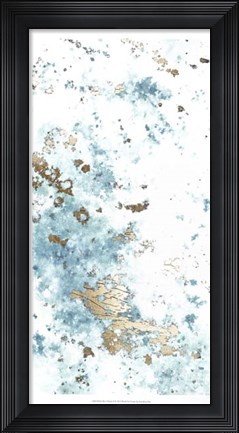 Framed Blue Nebula II - Metallic Foil Print