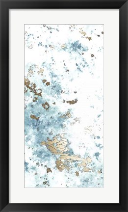 Framed Blue Nebula II - Metallic Foil Print