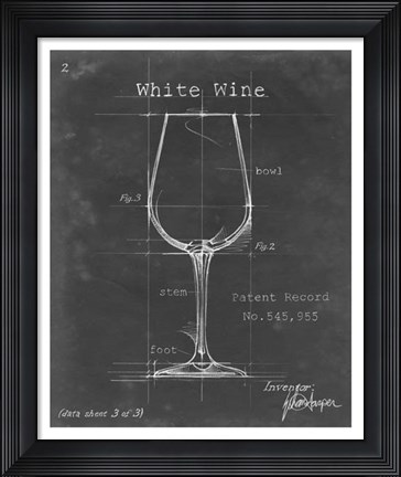 Framed Barware Blueprint IV Print