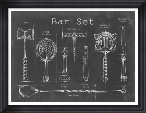 Framed Bar Set Print