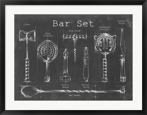 Framed Bar Set Print