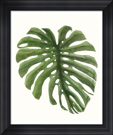 Framed Tropical Breeze Leaves I Print