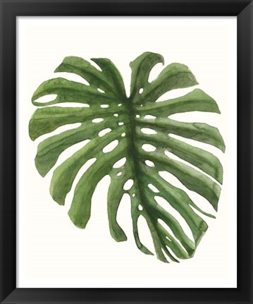 Framed Tropical Breeze Leaves I Print