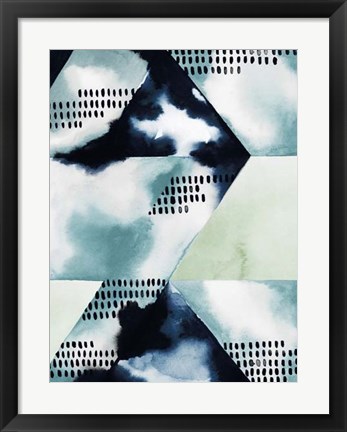 Framed Blue Billow I Print