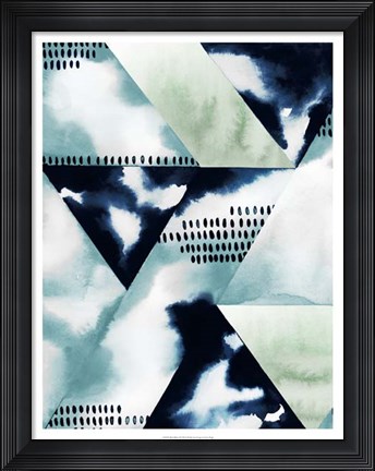 Framed Blue Billow II Print