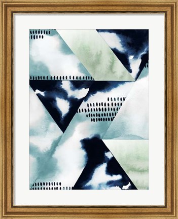 Framed Blue Billow II Print