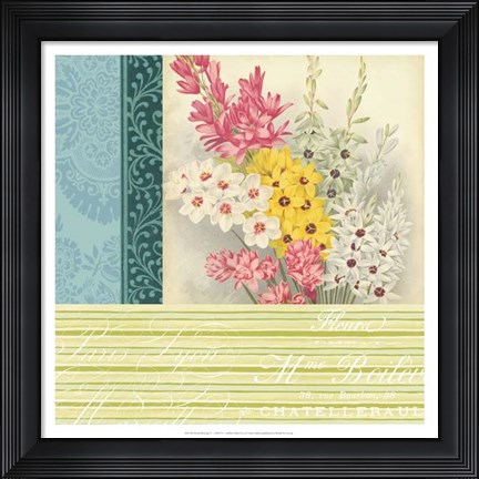 Framed Floral Montage II Print