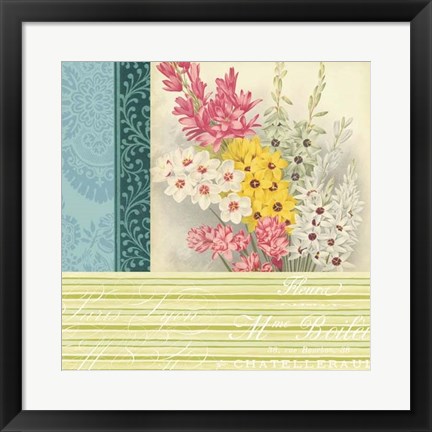 Framed Floral Montage II Print