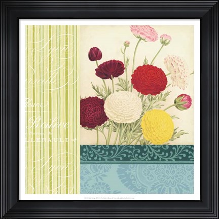Framed Floral Montage III Print