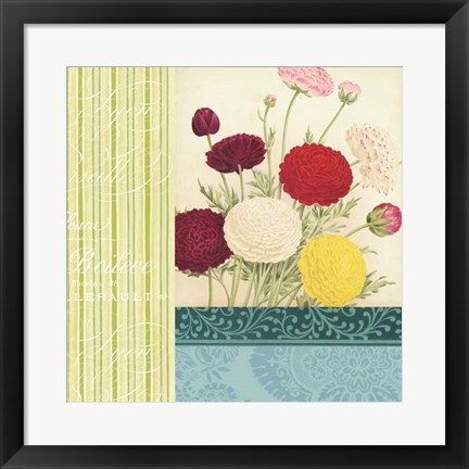 Framed Floral Montage III Print