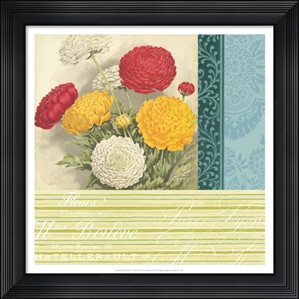 Framed Floral Montage IV Print