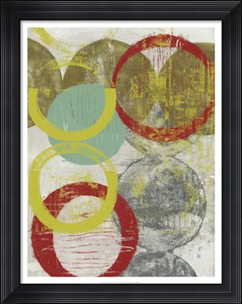 Framed Layers &amp; Circles II Print
